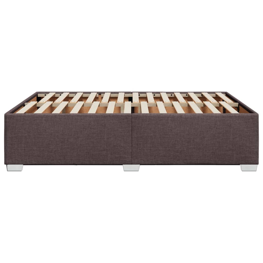 Bed Frame without Mattress Dark Brown 140 x 200 cm Fabric