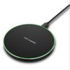 10W Wireless Charger Fast Wireless Charging Pad Desktop with Soft Halo for Cellphone Black for