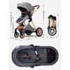 Poussette 3 en 1 Bébé Combinée Siège-Auto Nacelle Trio Réversible Réglable Haute Qualité Roues increvables.BLEU