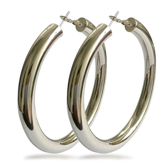 Punk Fashion 70mm Diameter Wide Big Hoop Earrings For Women Statement Earrings Brincos Jewelry Accessories