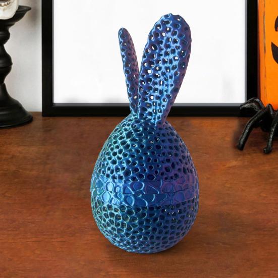 Пасхальная фигурка кролика из яичной скорлупы, полое украшение для стола в виде кролика из яичной скорлупы, статуэтка весенних кроликов