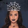Halloween Spiderweb Crown Spooky Spider Web Tiara Headpiece for Women Girls Halloween Party Cosplay Costume Accessory