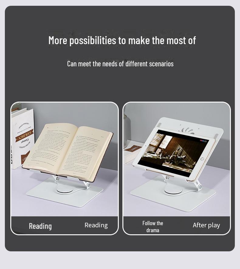 Вращающаяся на 360° металлическая подставка для ноутбука с охлаждающим вентилятором