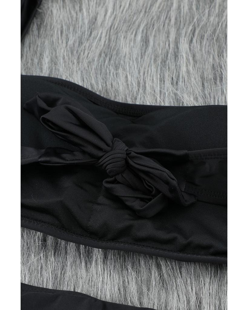 Azura Exchange Bubble Sleeves High Waisted Swimsuit