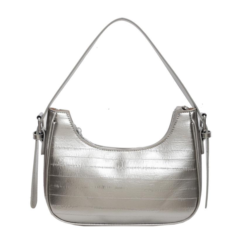 Новая однотонная темпераментная женская сумка, трендовая летняя, новая модная, текстурная сумка под мышкой, повседневная на плечо