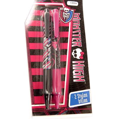 Monster high [L0959] - 2 ручки 'Monster High' черно-розовые