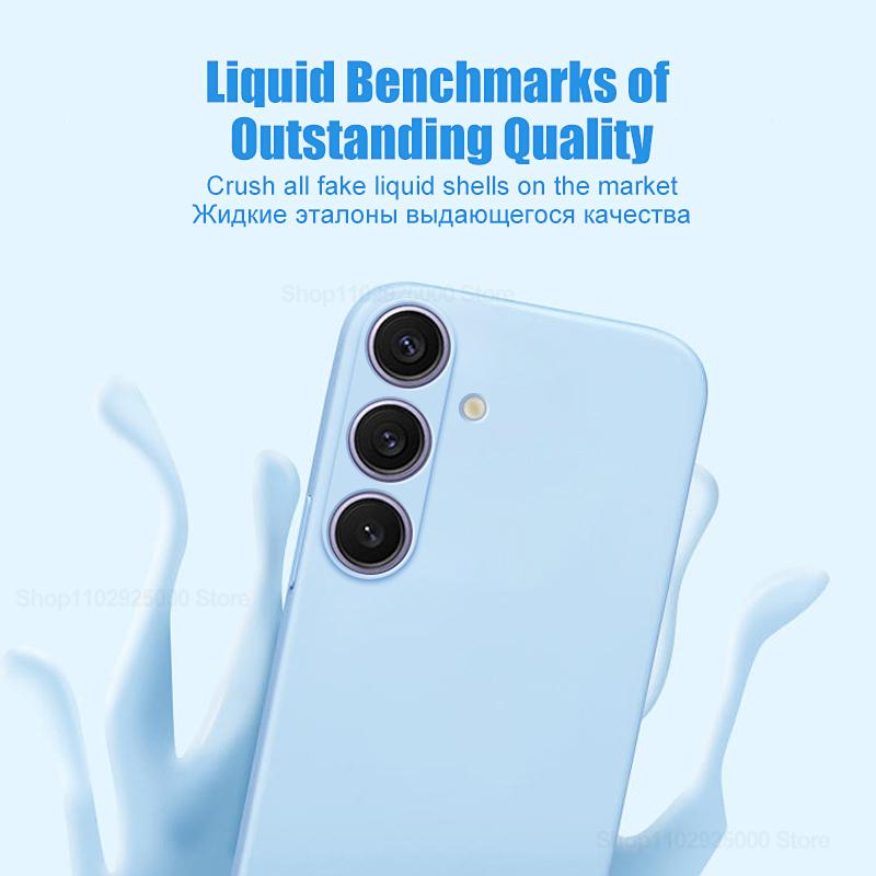 For S24 S23 Ultra Case Liquid Silicone Soft Back Cover Phone Cases For Samsung Galaxy S24 S 24 S23 S22 Ultra Plus S24Plus S24Ultra