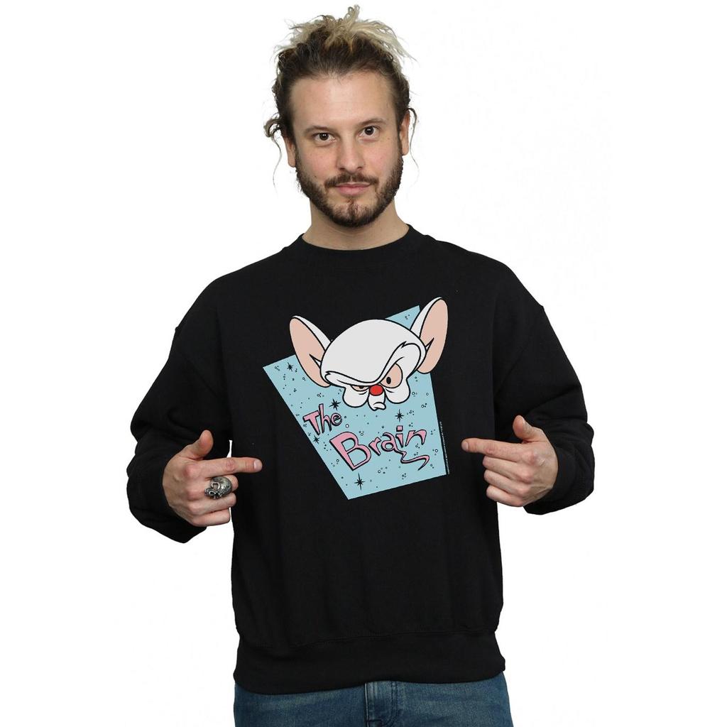 Animaniacs Mens The Brain Mugshot Sweatshirt