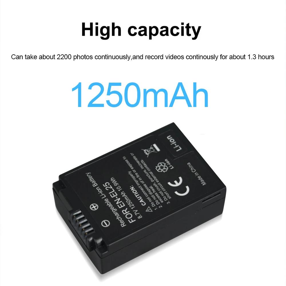 Cityork 1250 мАч ENEL 25 EN-EL25 EN EL25 аккумуляторная батарея + ЖК-дисплей USB двойное зарядное устройство для батарей Nikon Z50 ZFC Z 50 Z FC MH-32