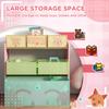 Kids Storage Unit Toy Storage Organiser With Six Fabric Bins For Bedrooms Playrooms Nurseries Pink