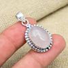 Rose Quartz Gemstone Handmade 925 Solid Sterling Silver Jewelry Designer Silver Chain Pendant Gift for Sister
