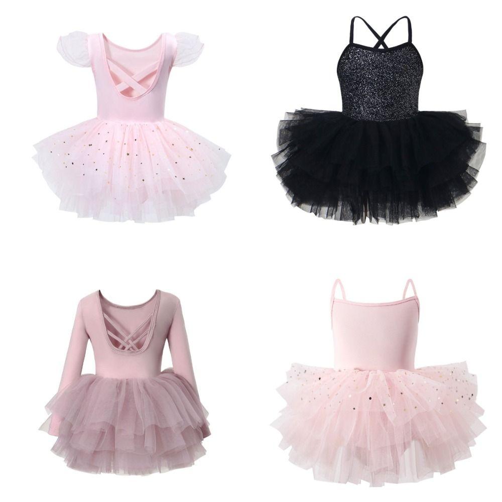 Cross Strap Kids Ballet Skirts Sequin Ballerina Fairy Dress Girl Ballet TuTu Dress Grading