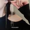 Супер-сказочные серьги-кисточки из стеклянных бусин, модные, с характером, персонализированные серьги, нишевый, преувеличенный дизайн, серьги, легкая роскошь, высокий стиль