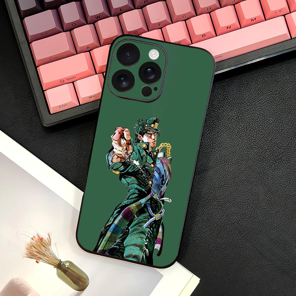 Горячий аниме-чехол для телефона J-JoJo's Bizarre Adventure для iPhone 16 15 14 13 12 11 PRO MAX PLUS Mini, мягкий ТПУ, приятный для кожи