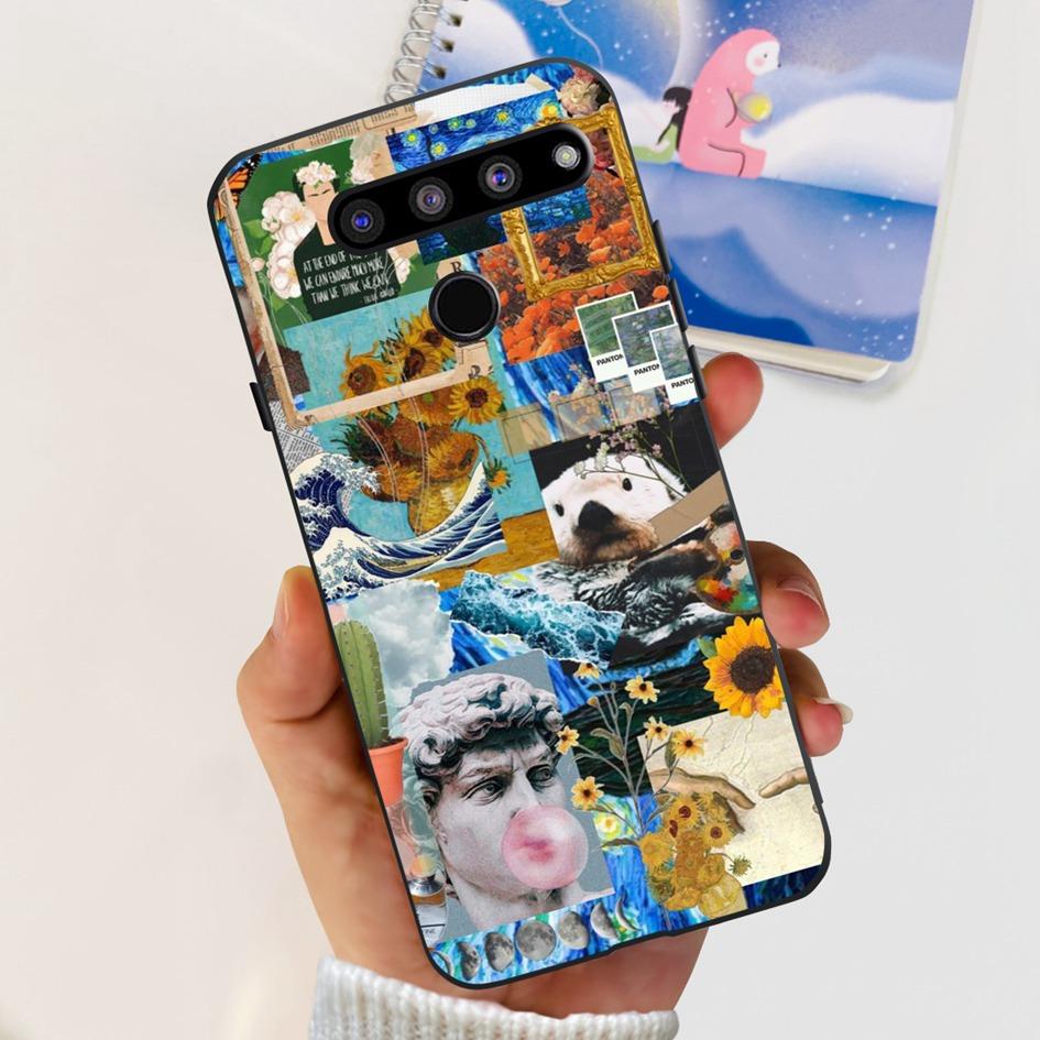 Чехол-крышка для LG V35 ThinQ Для LG V40 V50 V50S ThinQ Ударопрочные силиконовые чехлы Модный Цветочный Мягкий Funda Для LGV50 ThinQ Бампер