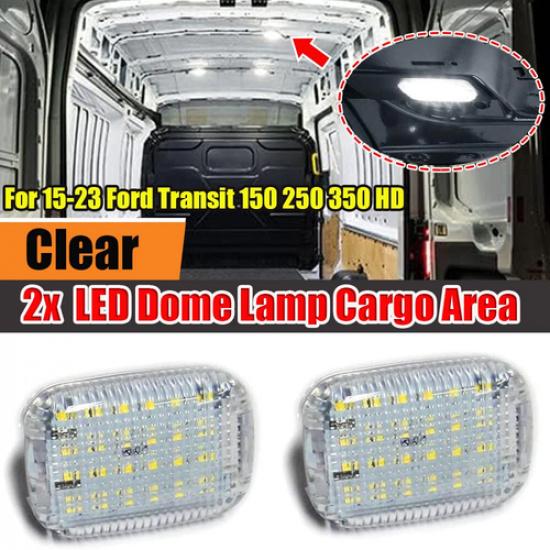 2x Interior LED Dome Light Load Cargo Area White For 14-23 Ford Transit Connect