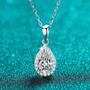 Pear Cut Moissanite Necklace Pendant S925 Sterling Silver Party Wedding Dimond Gem Necklaces For Women with Certificate