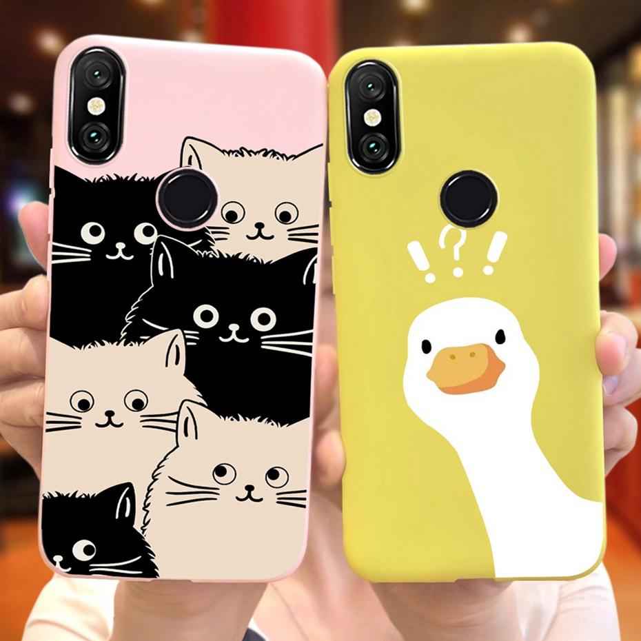 Case For Xiaomi Mi A2 Lite 5.84" Cute Animal Cartoon Candy Color Soft Silicone Phone Bumper For Xiaomi Mi A2lite Back Cover