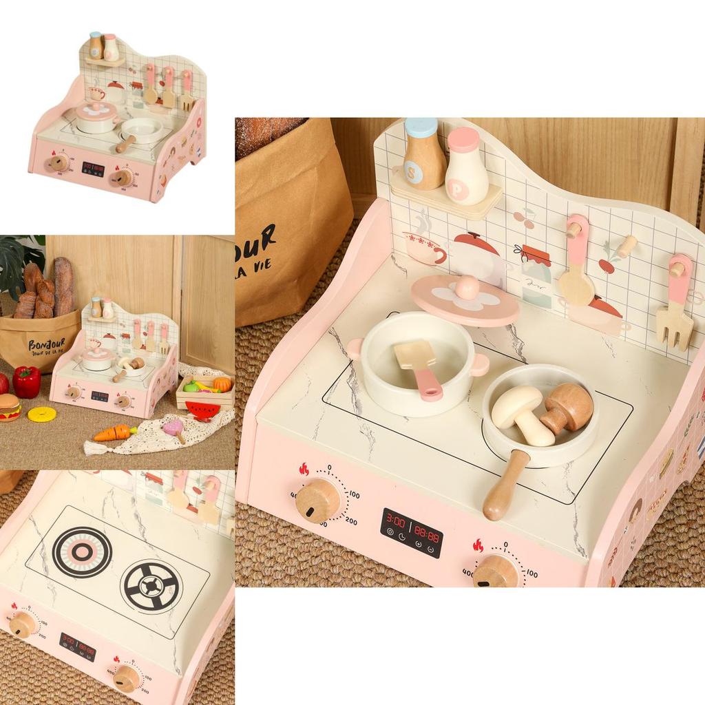 Деревянная Имитация Кухонной Посуды Детский Набор-Пазл Для Игр С Воображением И Развития