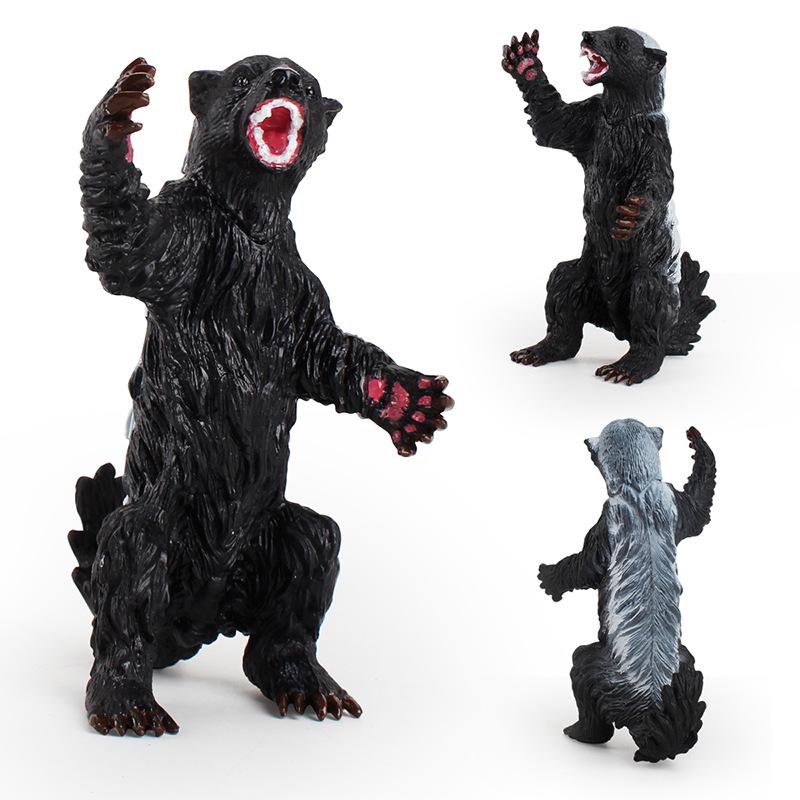 Имитация Дикий мир Медоед Модель Плоскоголовый Брат Твердый Пластик Детская Познавательная Игрушка Украшение