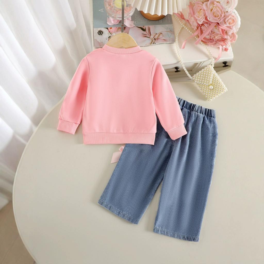 Kids Casual Long-Sleeve Set, Comfortable Daily Wear Outfits