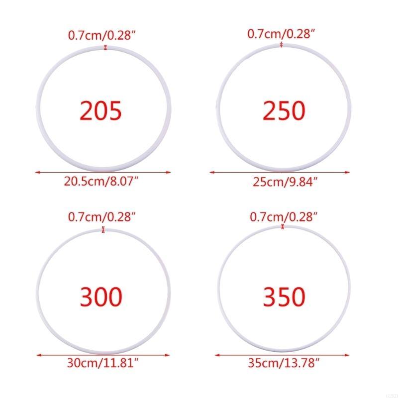 62KD Сделай сам кольца для рукоделия Белые пластиковые обручи для свадебной одежды, ювелирных изделий, материал для изготовления