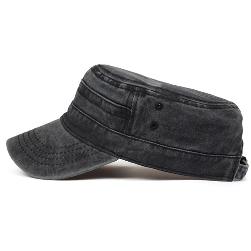 Классические винтажные мужские мытые кепки с плоским верхом и шляпа, регулируемая плотная кепка, зимние теплые военные шапки для мужчин