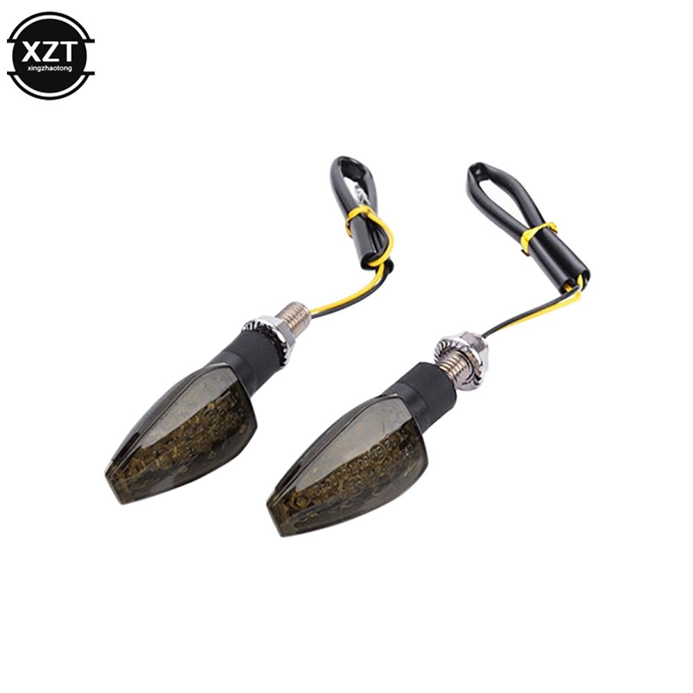 Hot Sale 2X Universal Motorcycle LED Turn Signal Indicators Light Amber Blinker Light 14 Led 12V 2W Short Motorbike Lamp
