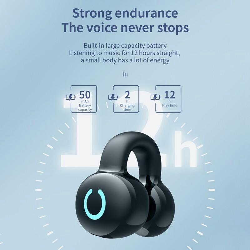 Одинарный зажим для ушей с открытым ухом, Bluetooth, беспроводные наушники, спортивные наушники, HiFi звуковая игровая гарнитура, наушники с зажимом для ушей, вкладыши для спорта, бега, йоги, бега трусцой