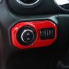 Car Headlight Switch Trim Button Decor Cover Stickers Styling Interior Accessories For Jeep Wrangler JL 2018+ Gladiator JT