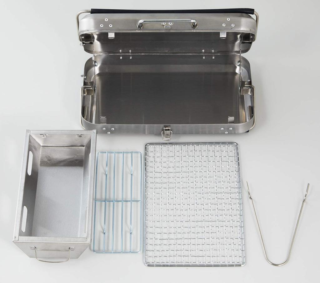 Bestco BBQ Person Attache Case Supplies, Silver, 1-2 Capacity, Compact, Foldable, Type, ND-6111
