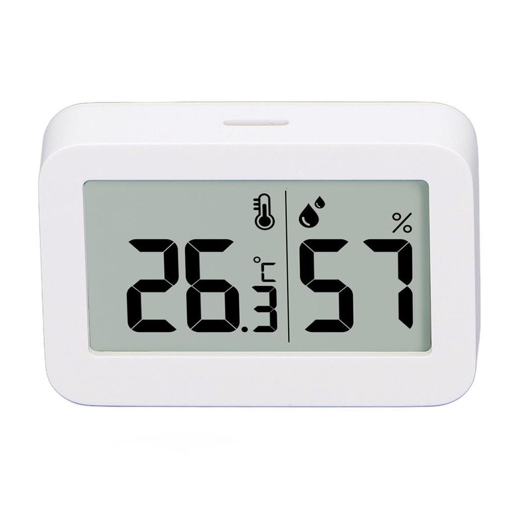 Thermometer Hygrometer LCD Display AM PM Fahrenheit Celsius Switchable Real Time Monitoring Date Clock Mini