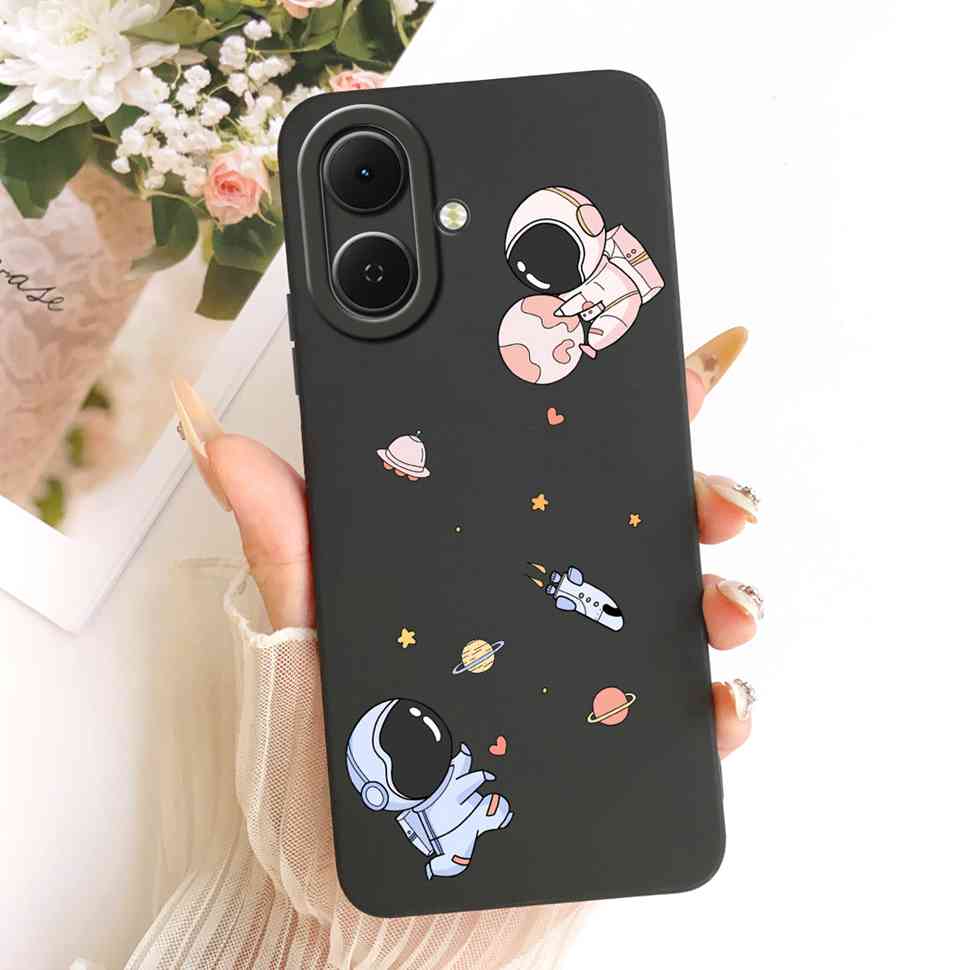 For Tecno Spark Go 2 Case Astronaut Girls Pattern Soft Cases For Tecno Spark Go2 SparkGo2 KM4 Silicon Covers Bumper