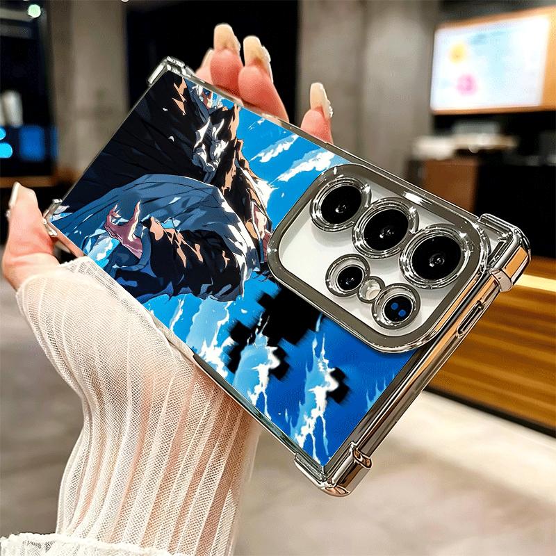 Bleach Aizen Sousuke Plating Phone Case For Samsung Galaxy S24 S25 FE S26 Edge S23 Ultra S22 S21 Plus S20 Anti-Fall Airabag Cove