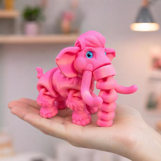 3D-печатная фигурка мамонта, украшение-слон с подвижными суставами, животное-антистресс для детей, игрушка-фиджет для украшения дома и офиса