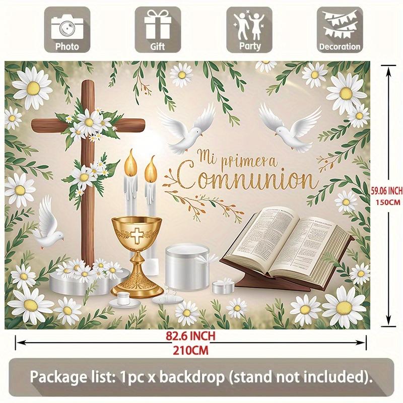1pc, 2D flat, communion celebration decoration, polyester material, for home, room and wall decoration, wsj