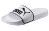 Men's Slippers PUMA Leadcat Leather Patchwork Slip Resistant Slip Resistant Slide Slippers Unisex White Black