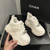 Европейская платформа кроссовки папы женские ins тренд 2025 весна новая спортивная и повседневная обувь небольшая внутренняя высота увеличение женская обувь