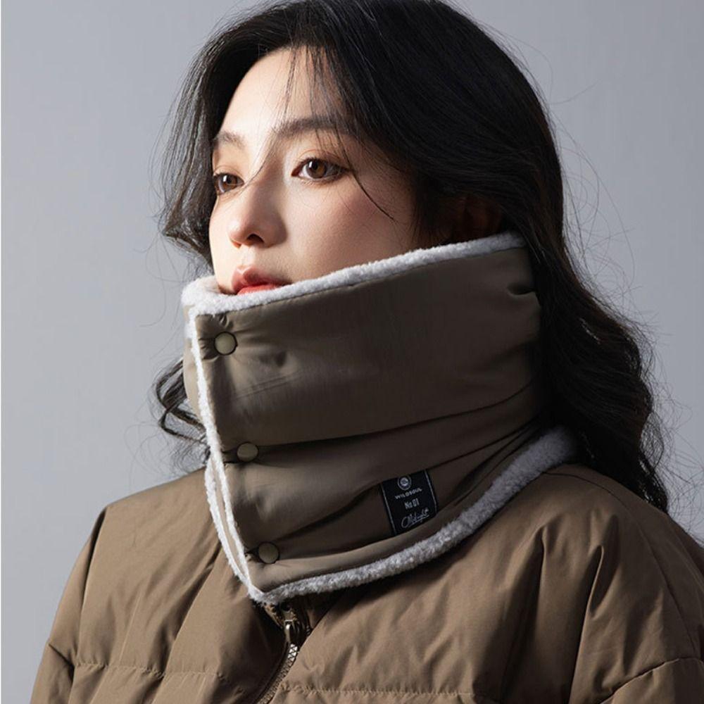 Versatile Down Cotton Neck Gaiter Thickened Thermal Winter Neck Scarf Cold-proof Collar For Men Women Outdoor