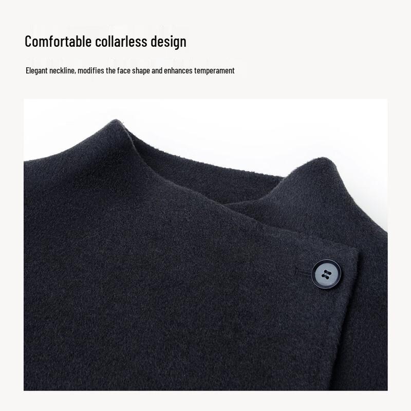 TUHUANG Women's Elegant Cashmere Blend Coat