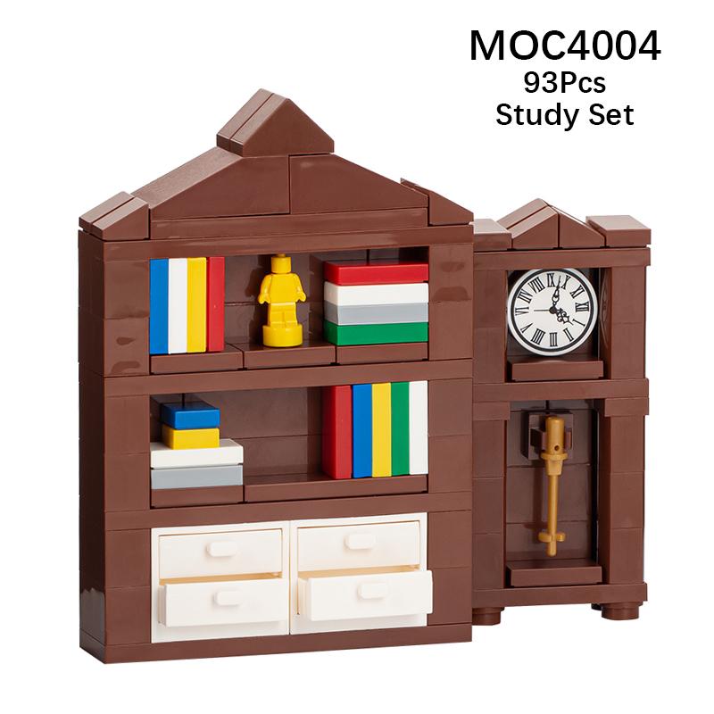 Город Фигурки Мебель Набор Игрушки Модель MOC Кирпичи Детская коляска Стол Диван Кровать Пианино Кухня Ванная Строительные блоки Подарок