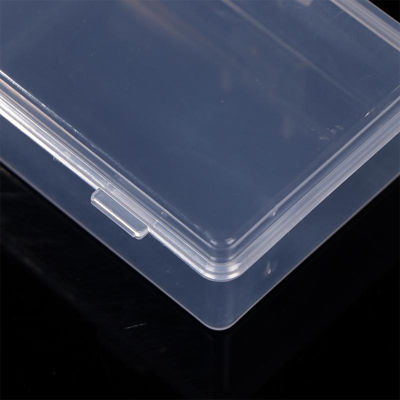 Small Semi-Transparent Plastic Cards Cases Folder Matte Flip-Top Jewelry Box Accessories Storage Organize Packaging Boxes
