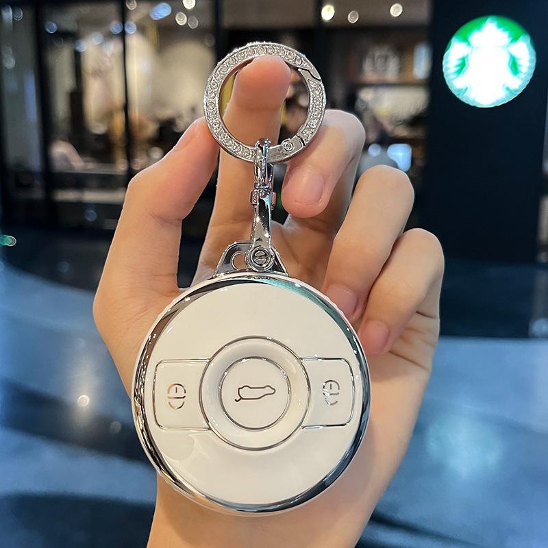 AABGZ1 New TPU Car Key Case Cover Shell Bag for Mercedes Benz Smart Fortwo 1 BRABUS 1 Benz SMART 2022 2023 Auto Keychain Accessories