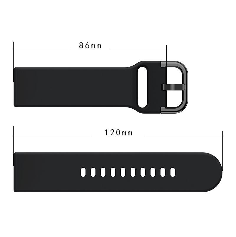 Samsung Galaxy Active 22mm Silicone Watch Band for Samsung S3 and Huawei GT2 46mm - Universal Replacement Wristband