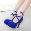 Sexy Classic High Heels Womens Sandals Summer Shoes Ladies Strappy Pumps Platform Heels Woman Ankle Strap Shoes  De Mujer