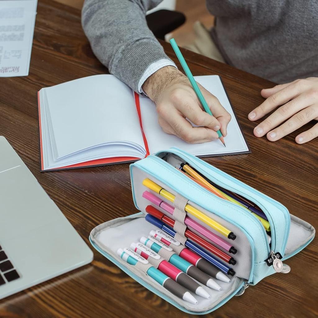 Пенал большой емкости, большая сумка-карандаш для хранения, сумка-маркер, 3 отделения, канцелярские принадлежности, чехол для ручек, держатель для взрослых, офисный органайзер, подарки