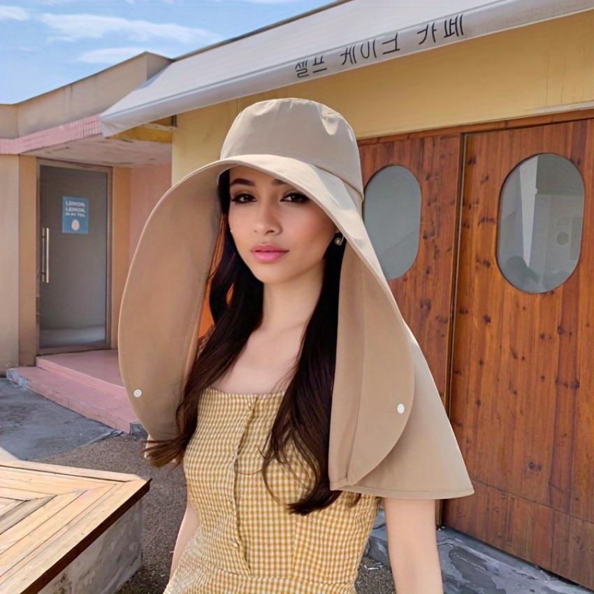 Новая женская солнцезащитная шляпа с широкими полями, легкая и дышащая, подходит для весны и лета, защита лица на открытом воздухе.