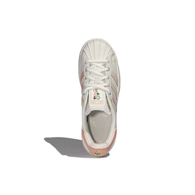 Adidas Оригинальные кроссовки Superstar Ayoon из кожи с амортизацией, прочные, низкие, унисекс, светло-розовые GW7235