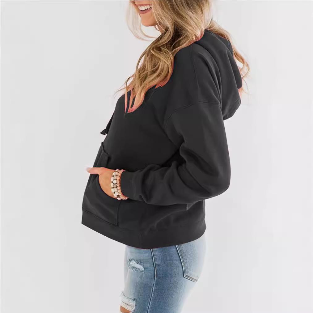 2024 Women's Casual Loose Hooded Sweatshirt - Autumn/Winter Style