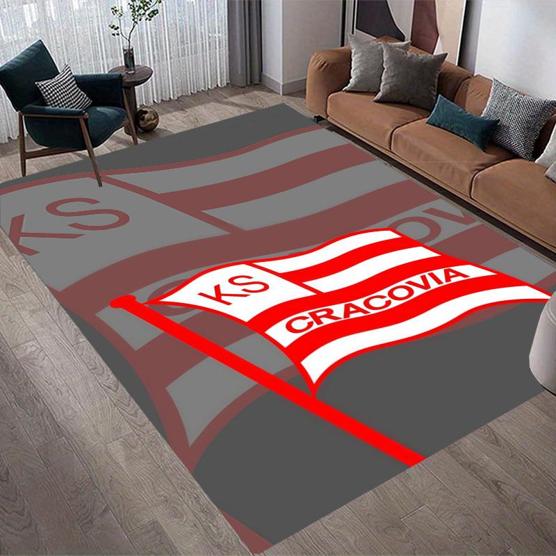 KS Cracovia Home Sofa Decoration for Living Room & Bedroom, Non‑Slip Play Flannel Floor Mat for Game Room